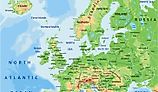 A map showing England's location within Europe. 